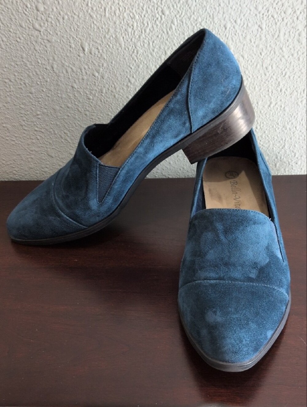 Bella Vita Blue Suede Ohara Loafers